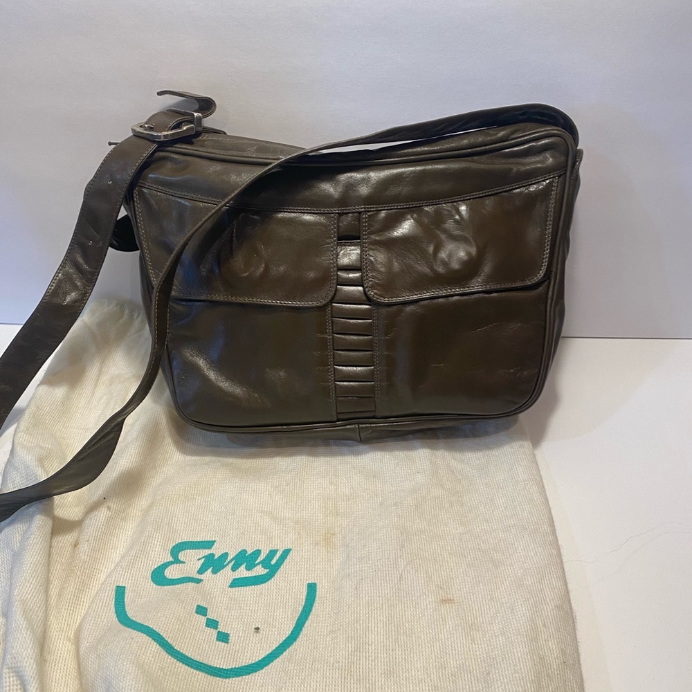Brand New With Tags Enny Crossbody Purse, pocketbook, dark brown leather